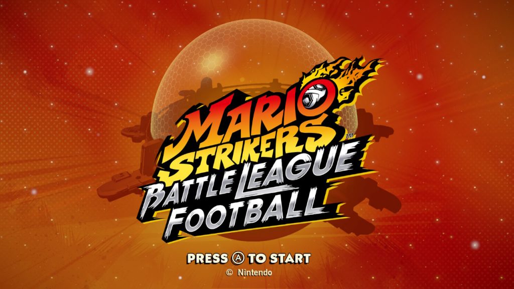 ekran tytułowy w Mario Strikers: Battle League Football