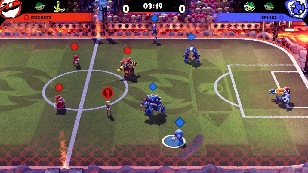 Kopanie po łydach w Mario Strikers: Battle League Football