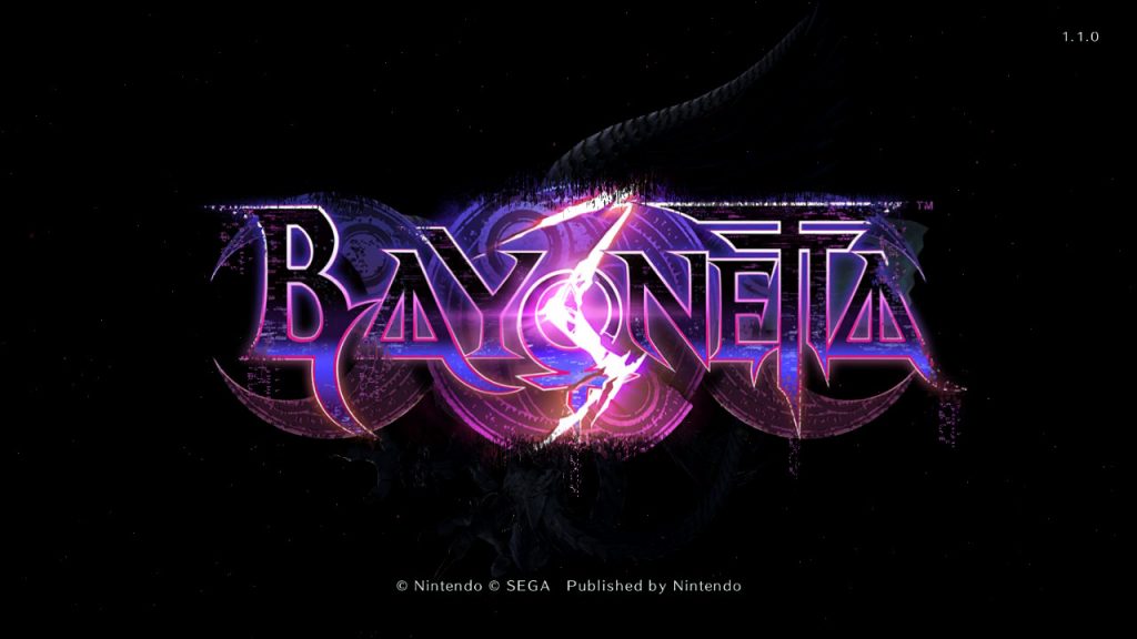 Ekran startowy w Bayonetta 3