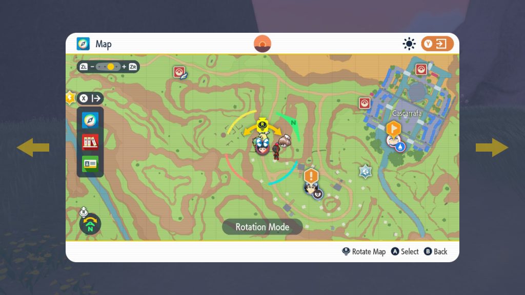 mapa śwata Pokemon Scarlet
