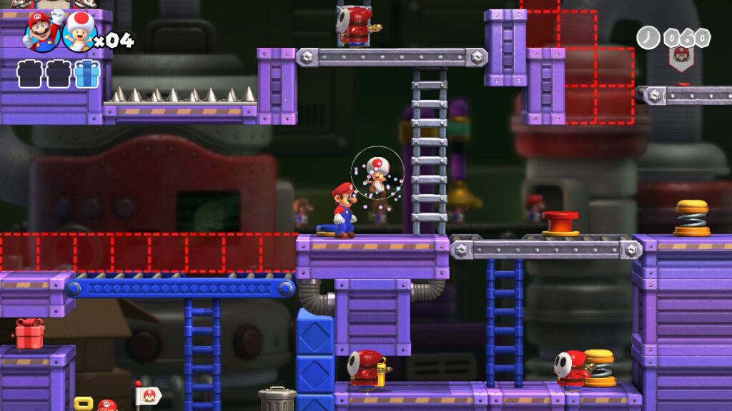 Tryb coop z Mario vs. Donkey Kong